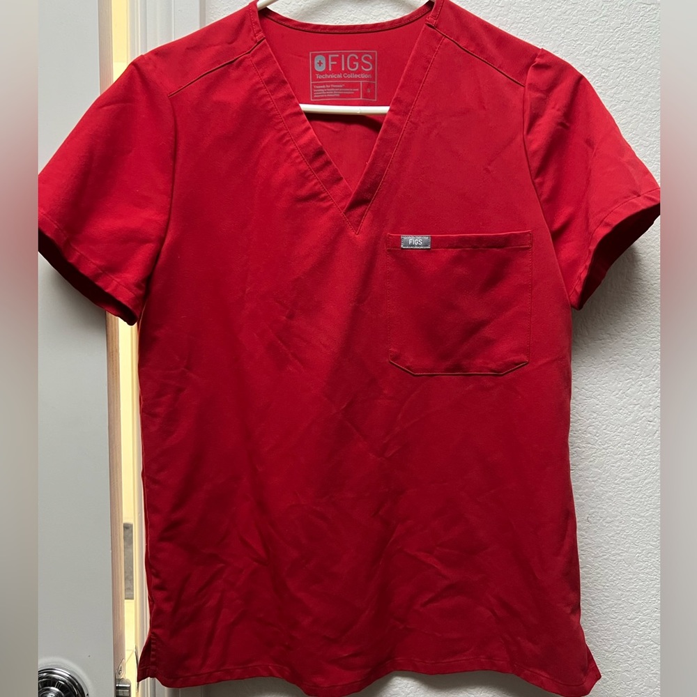 FIGS Womens Scrub Set- Red